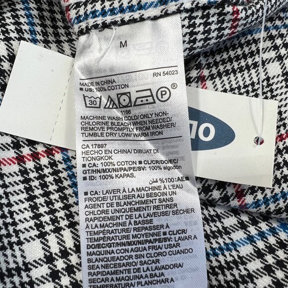 Old Navy Menswear Plaid Flannel Shirt Men’s Medium 100% Cotton - Picture 11 of 13